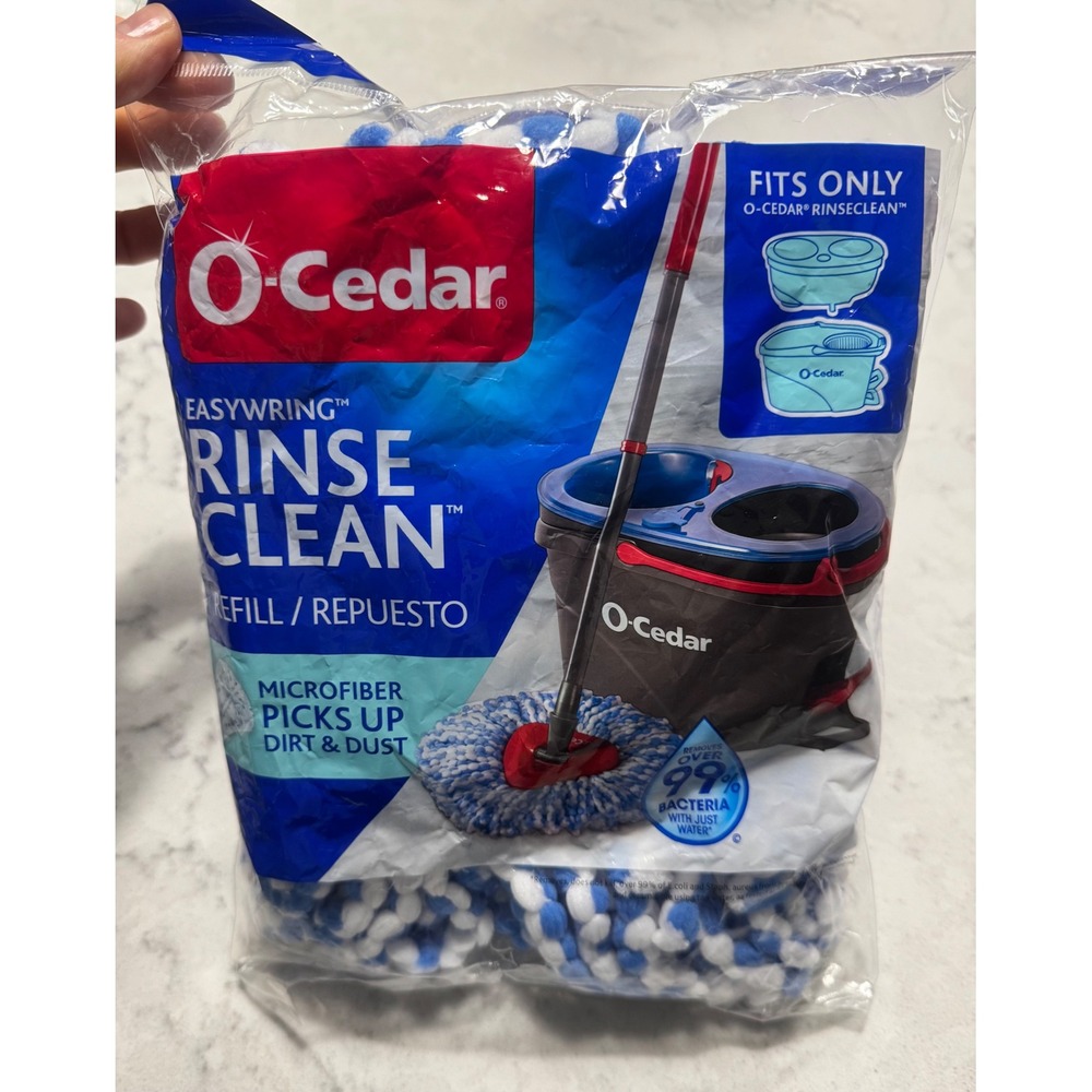 O-Cedar EasyWring RinseClean Spin‎ Mop Microfiber Refill, 1-Pack, Blue 1-Pack